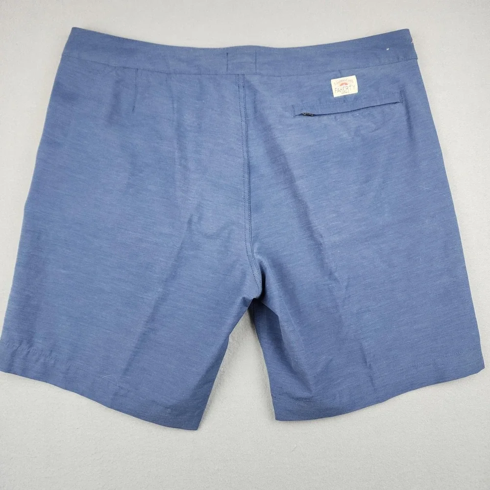 Faherty All Day Shorts Mens 38 Blue Chino Performance Stretch Golf 8.5 Inseam